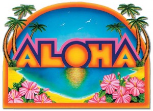 Dekoschild Aloha