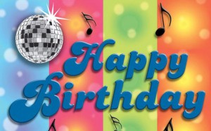Wanddeko Disco Happy Birthday