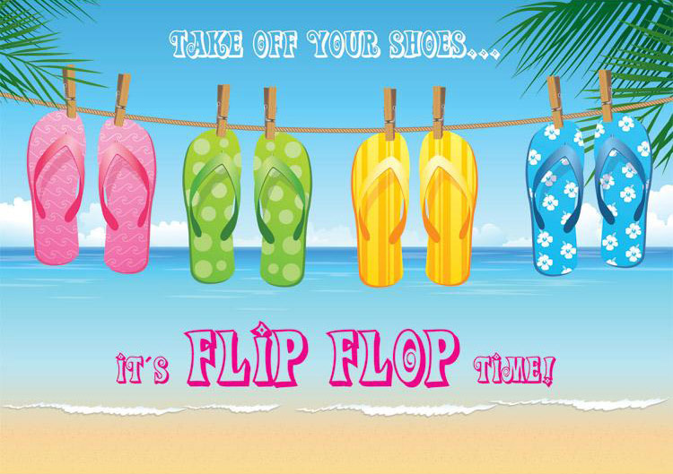 Wanddeko Flip Flop-Time