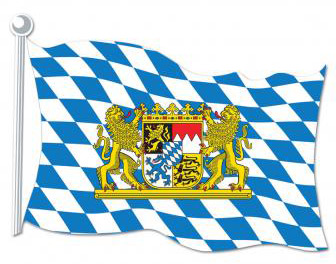 Wanddeko bayrische Flagge