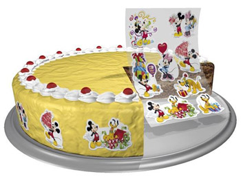 Essbare Kuchen-Sticker Micky Maus