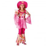 Kinder-Kostüm Hippie-Girlie pink