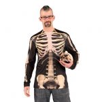 Fotorealistisches Langarm-Shirt "Skelett"