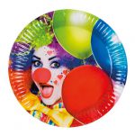 Pappteller "Kunterbunter Clown" 6er Pack