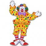 Raumdeko Lustiger Zirkus-Clown 76 cm