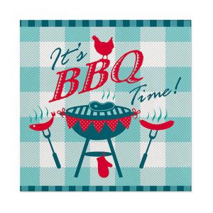 Kleine Servietten "Buntes BBQ" 20er Pack