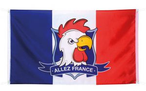 Große Fahne "Allez France" 150 x 90 cm