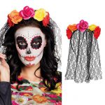 Haarreif "Dia de los Muertos" mit Blumenkranz