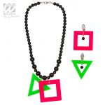 Schmuck-Set in Neon-Farben 3-tlg.