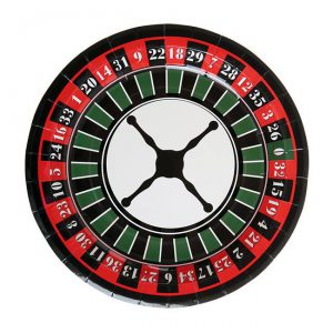 Pappteller "Roulette" 10er Pack