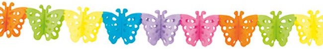 Papier-Girlande "Farbenfrohe Schmetterlinge" 4 m