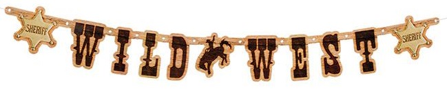 Buchstaben-Girlande "Wild Cowboy" 110 cm