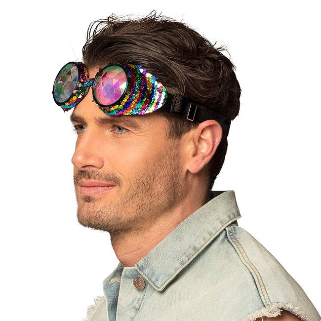 Partybrille mit Regenbogen-Pailletten